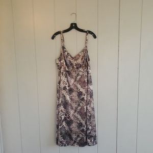 Torrid Dream Satin Night Gown Sz 1X Sexy Snake Skin Adjustable Strap Lon…